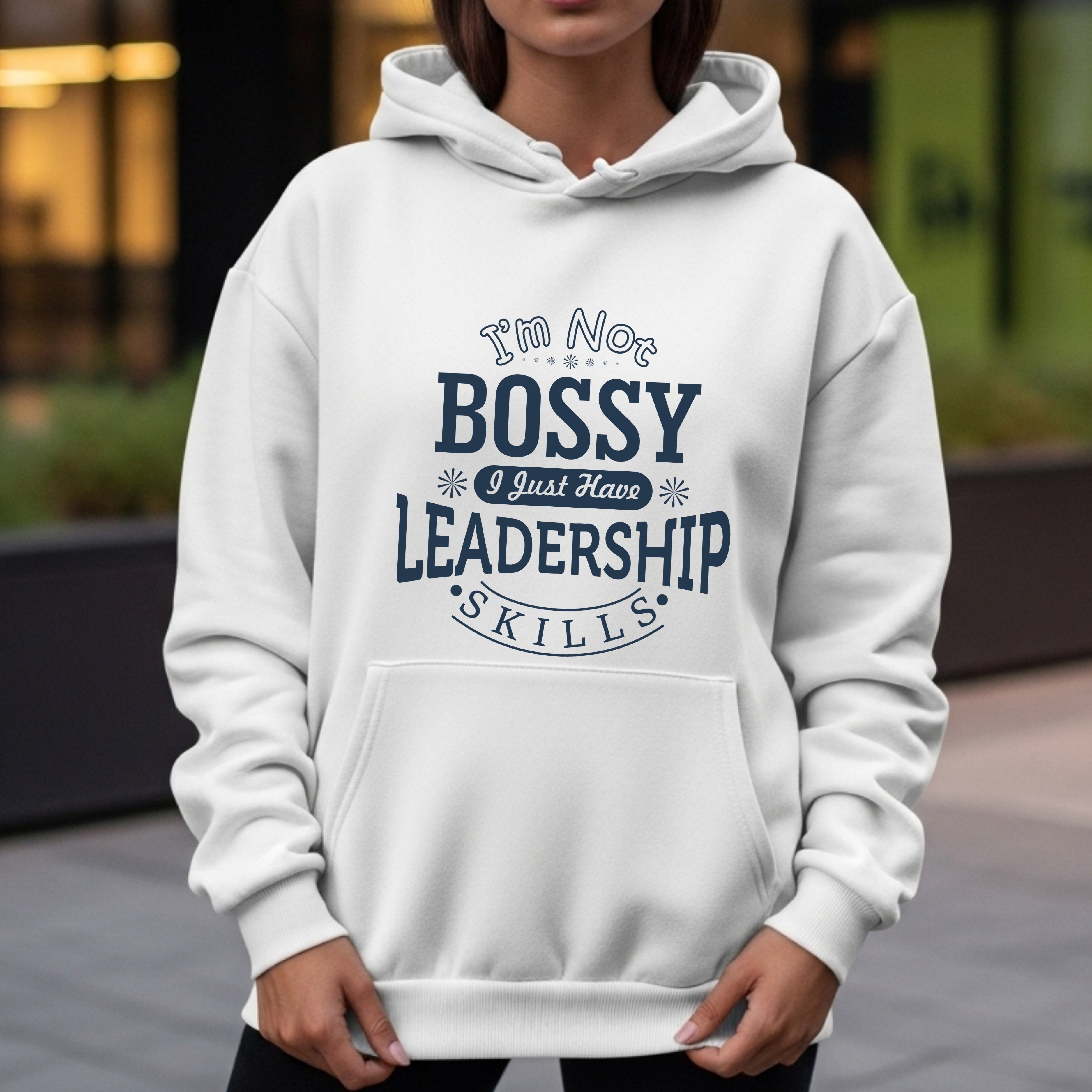 I'm Not Bossy I Just Have Leadership Skills - Vintage Badge Typography Statement Artwork