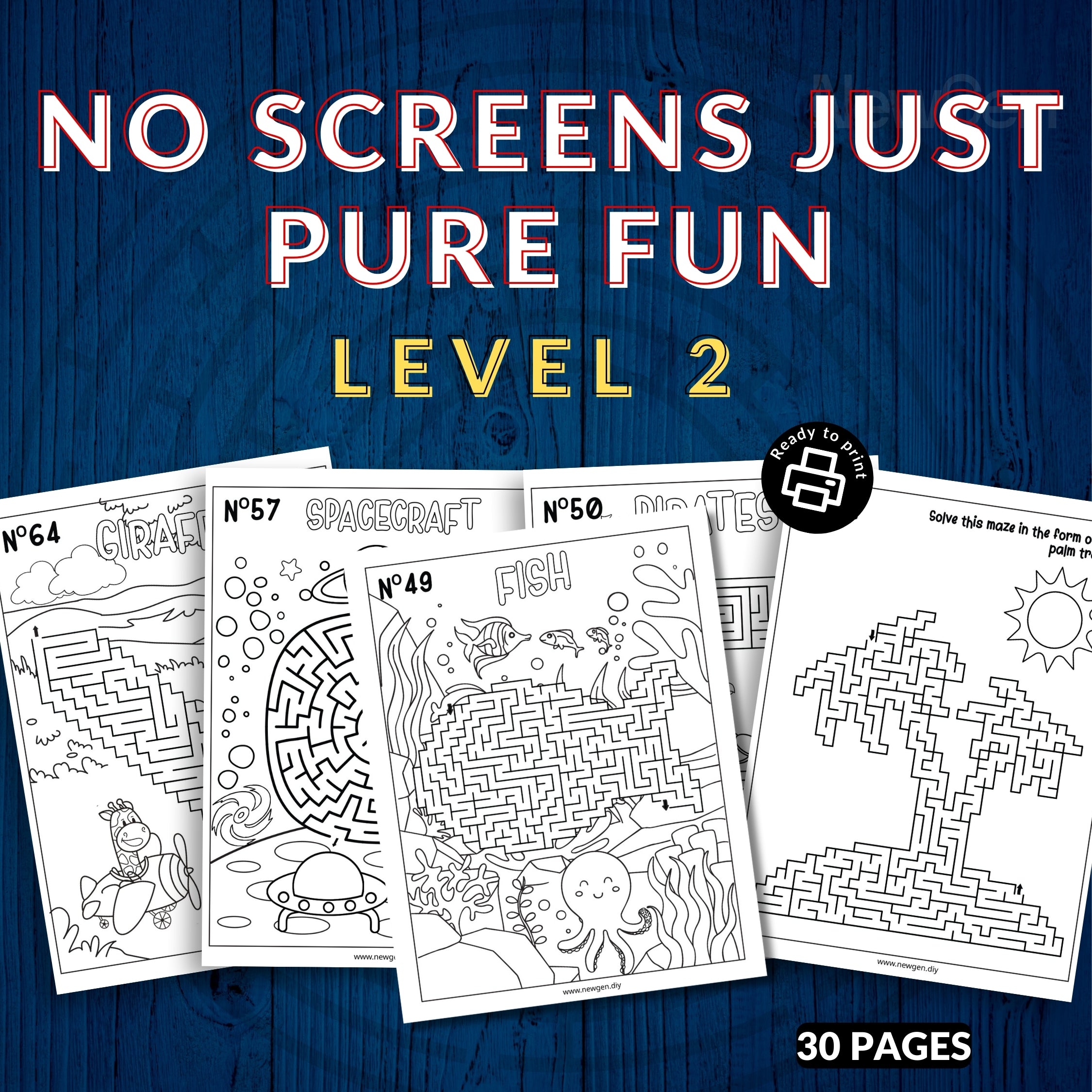 80 Mazes Fun Activity Sheets For Kids & Adults - 3 Levels