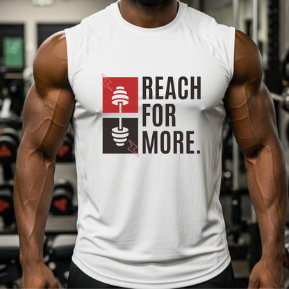 Reach For More - Fitness Barbell Ambition Statement Artwork