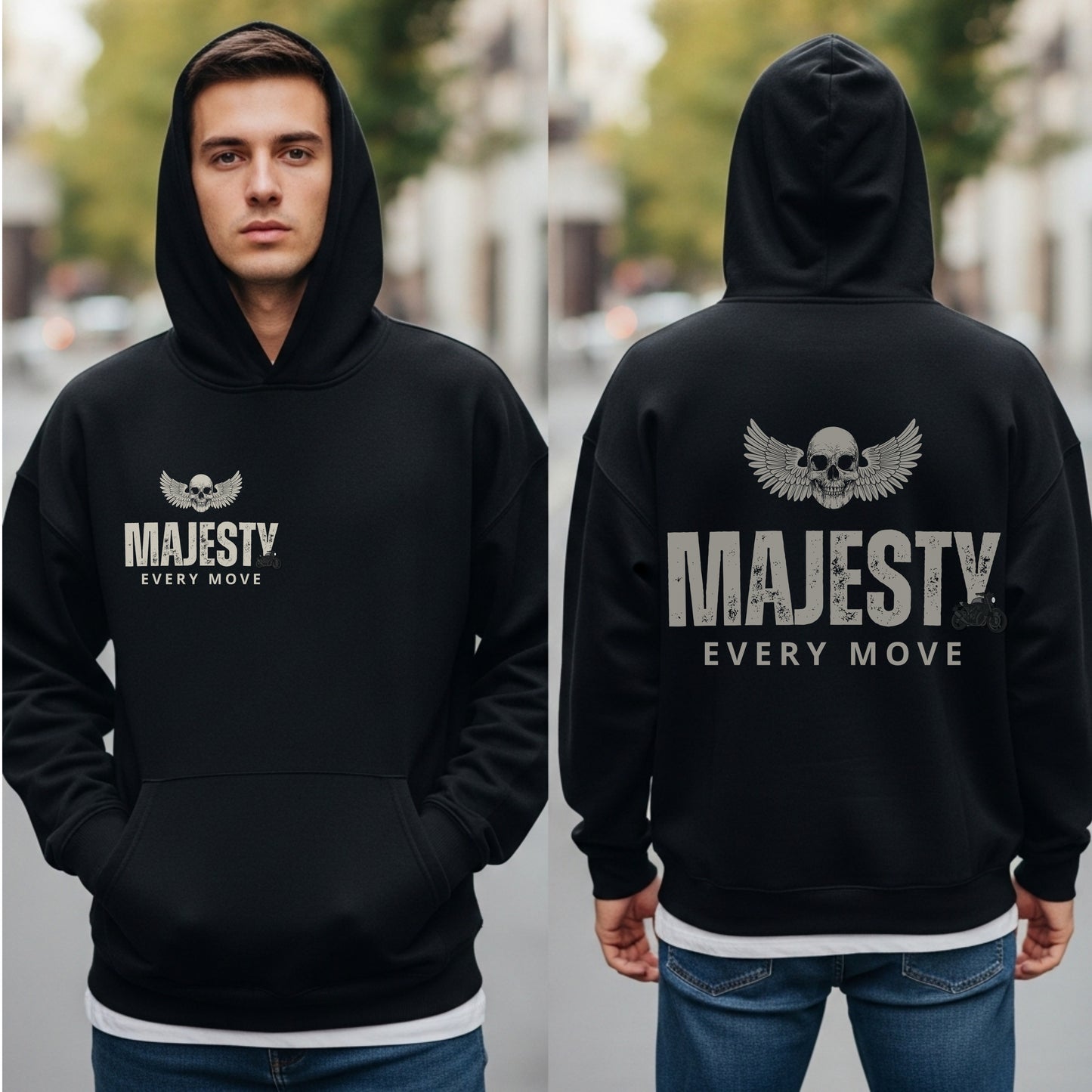 Majesty Every Move - Winged Skull Confidence Statement Artwork