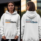 Good Vibes Is My Magic - Retro Striped Typography Positivity Mantra Statement Artwork