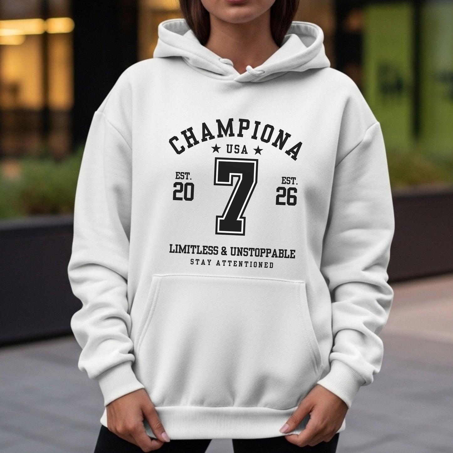 Championa Limitless Unstoppable - Athletic Varsity Champion Sports Statement Artwork