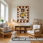 Have Fun Stay Focus Retro Wall Art