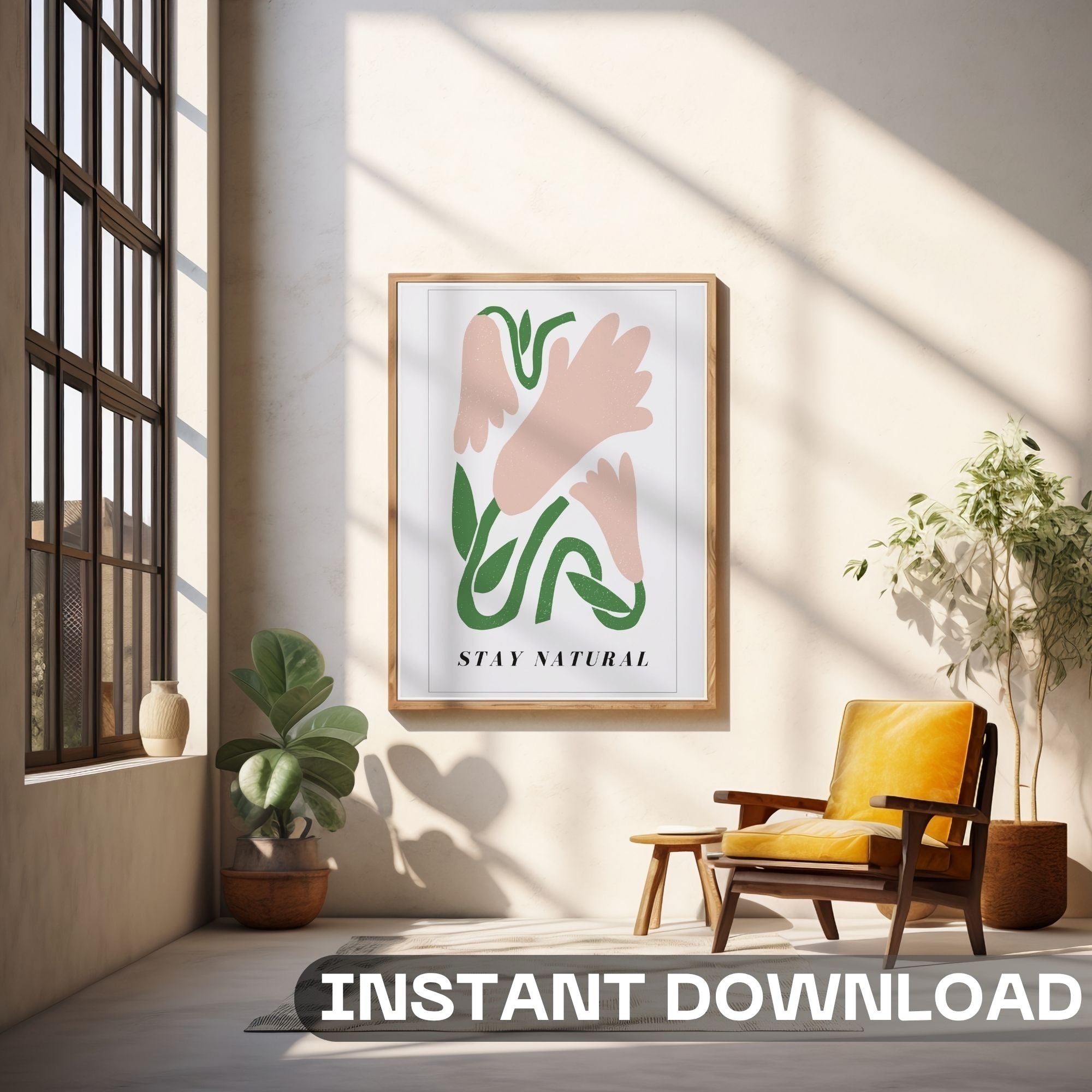 Stay Natural - Abstract Botanical Harmony Wall Art