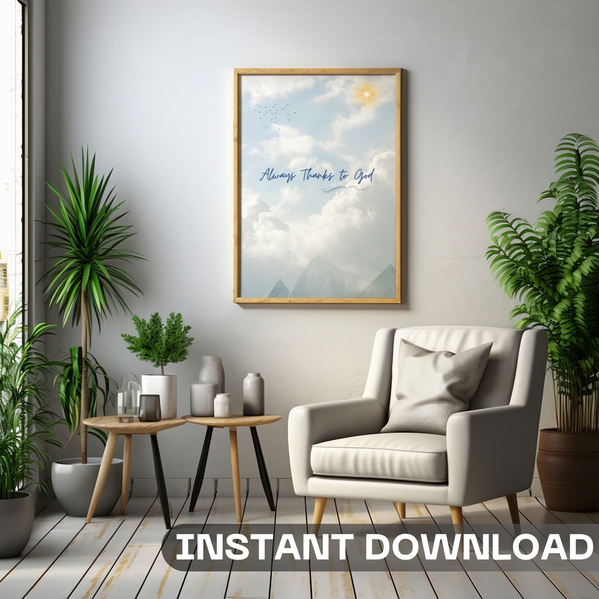 Always Thanks to God - Heavenly Gratitude Wall Art