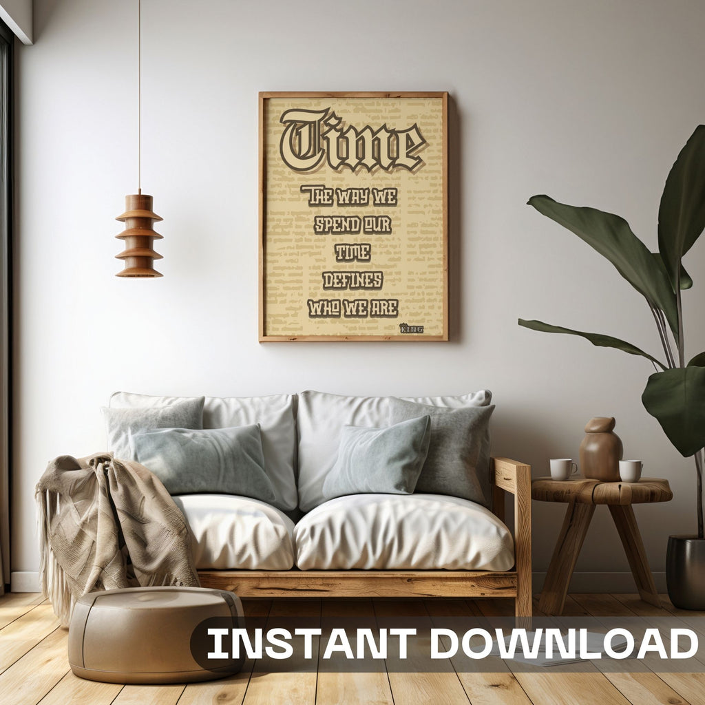 Time Defines Who We Are - Gothic Wisdom Wall Art