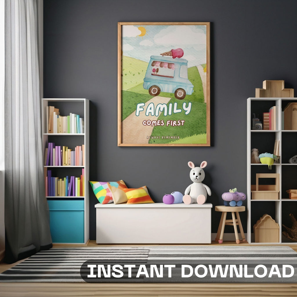 Family Comes First - Always Remember Heartwarming Wall Art