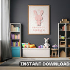 Graceful Power - Minimalist Bunny Winter Wall Art