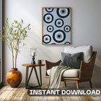 Evil Eye Protection - Mediterranean Talisman Pattern Wall Art