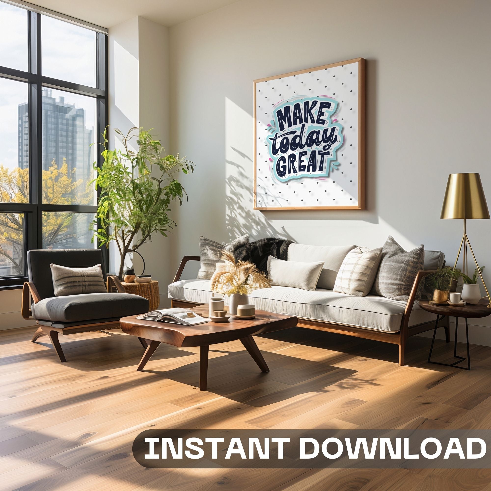 Make Today Great - Modern Sticker Style Wall Art