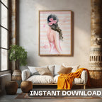 Graceful Elegance - Feminine Beauty & Flowers Wall Art