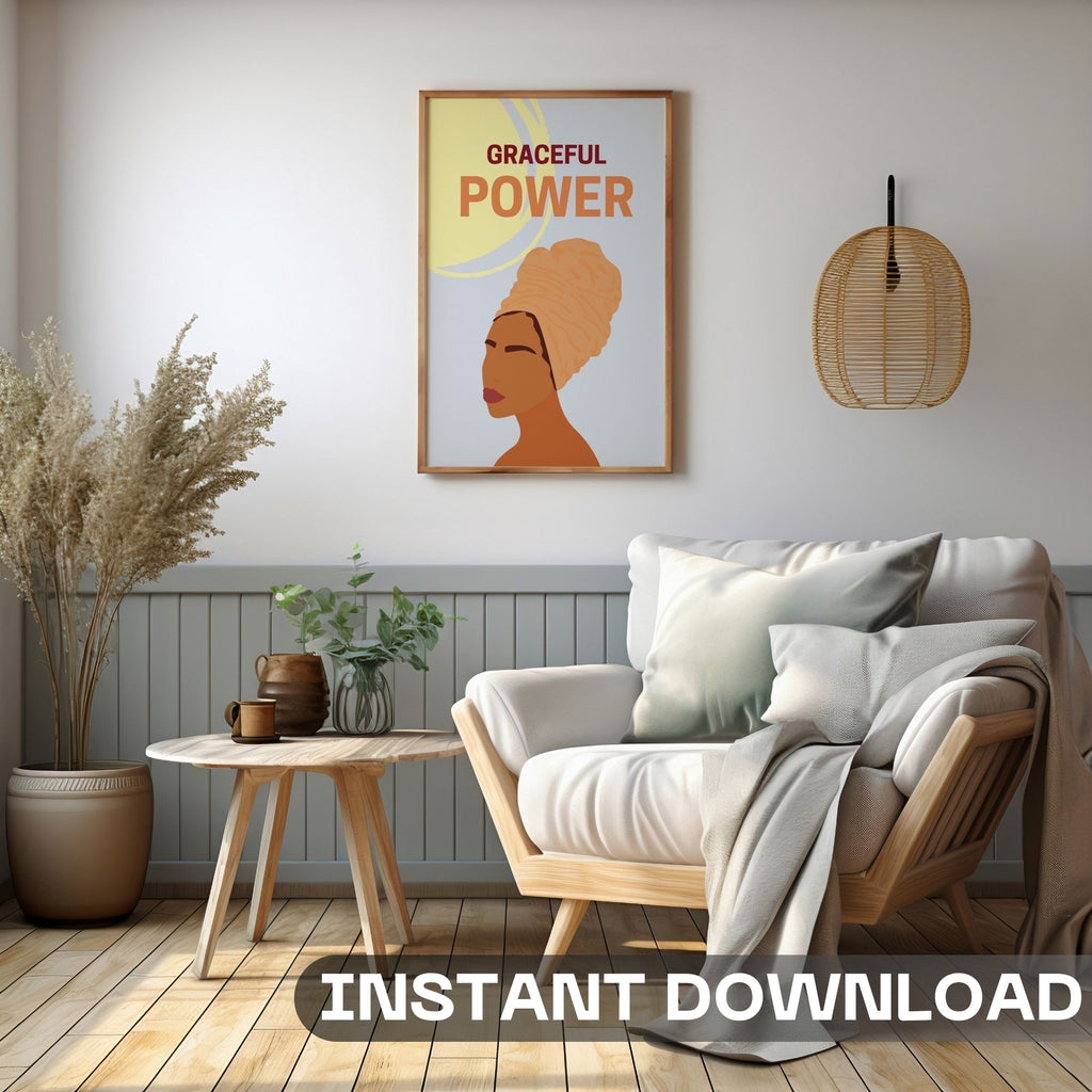 Graceful Power - African Woman Empowerment Wall Art