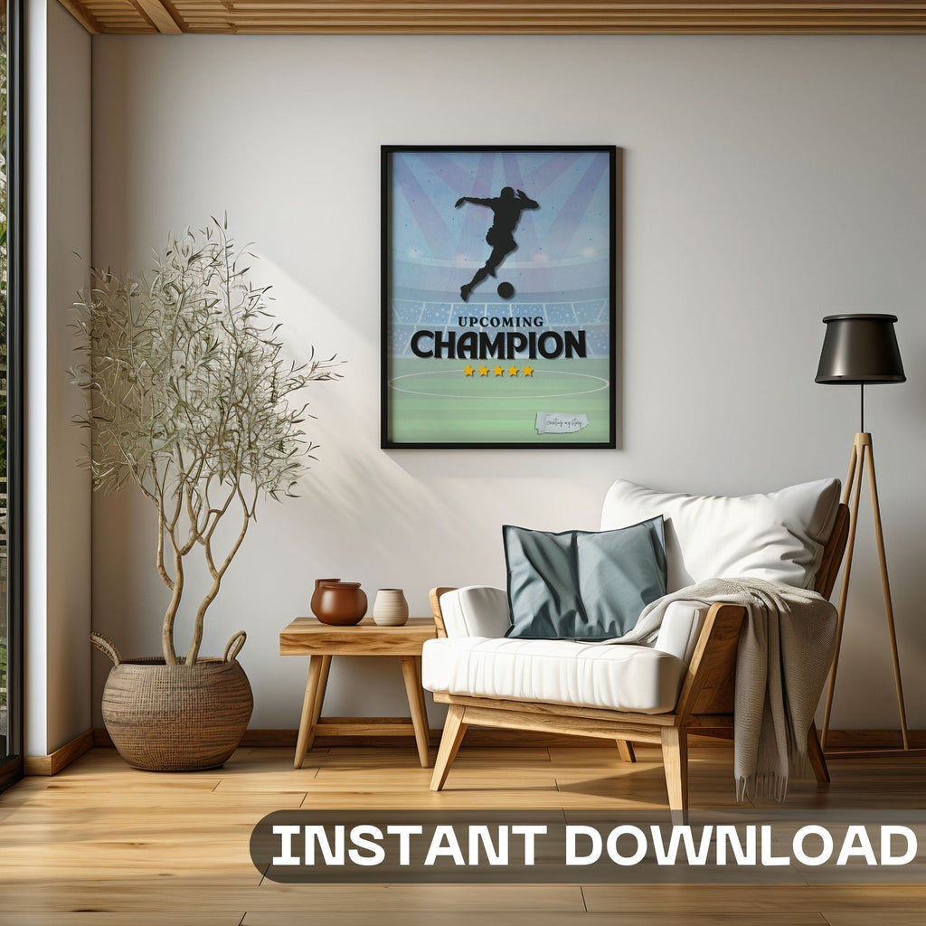 Upcoming Champion - Soccer Stadium Inspiration Wall Art
