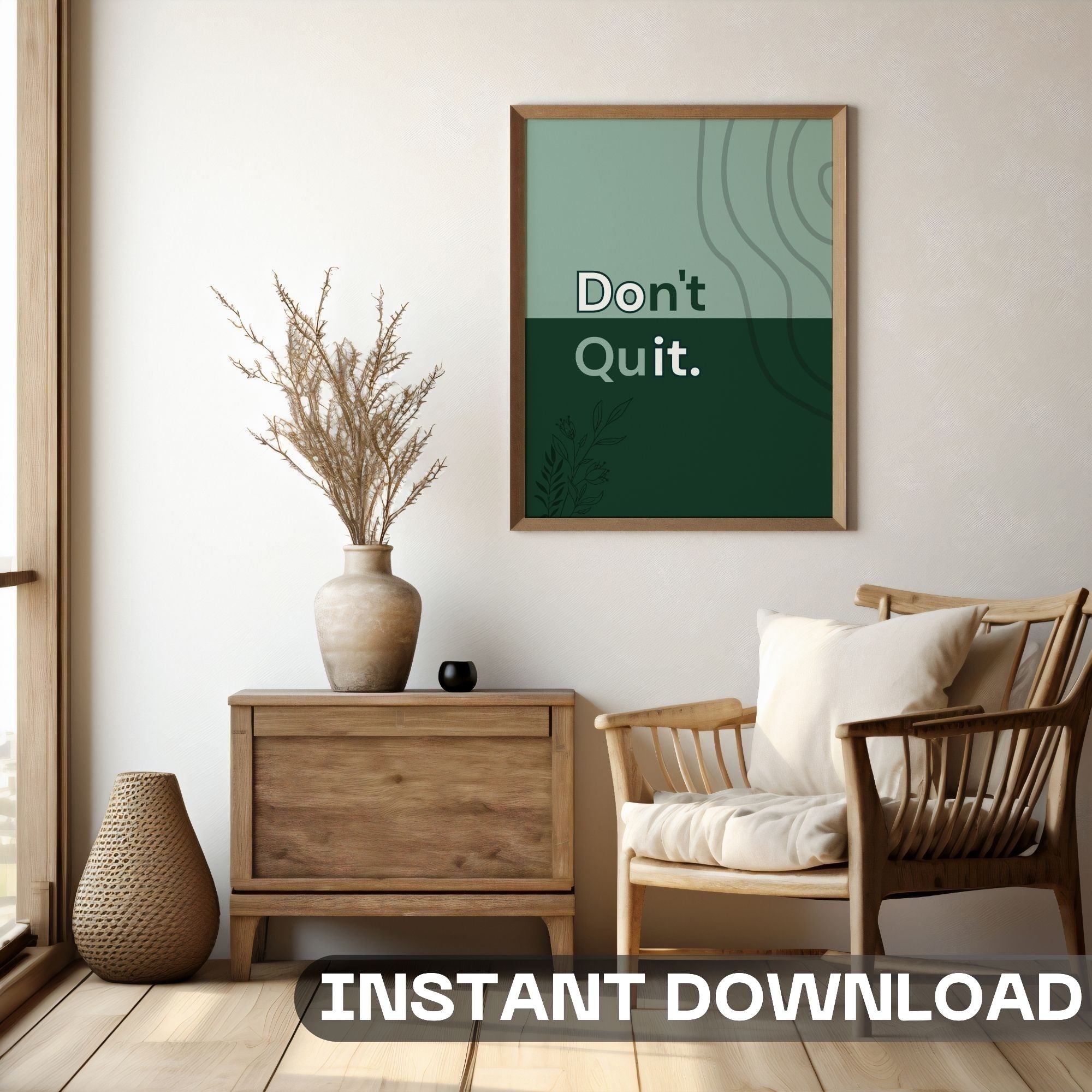 Don't Quit Motivational Wall Art