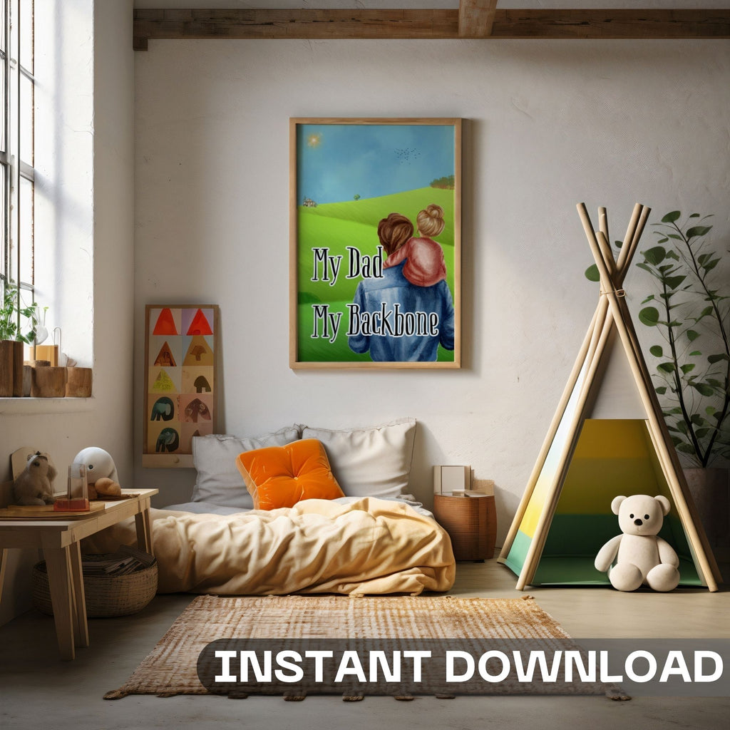 My Dad, My Backbone - Father-Daughter Bond Wall Art