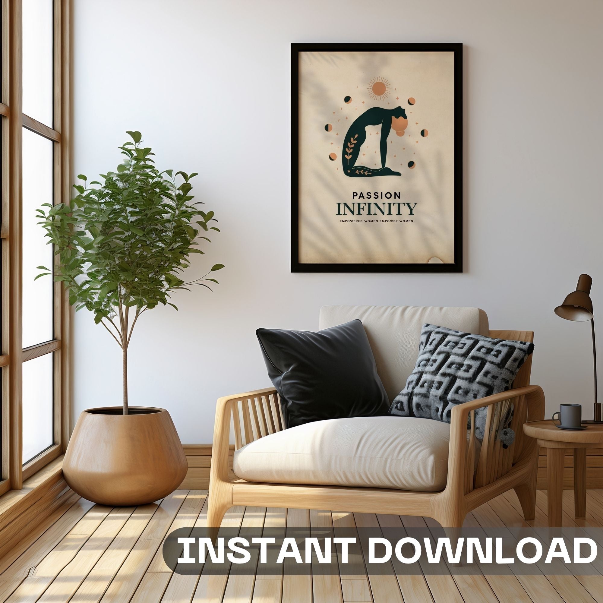 Passion Infinity - Yoga Empowerment Wall Art | Celestial Wellness Poster