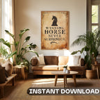 Winning Horse Never Surrender Wall Art