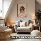 Daddy's Girl - Retro Fashion Illustration Wall Art