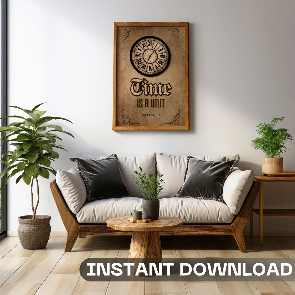 Time Is A Unit - Measure Of Life Vintage Wall Art