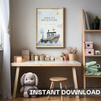 Adventure Awaits  - Whimsical Nautical Wall Art for Dreamers