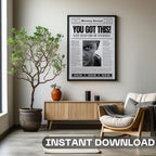 You Got This - Vintage Newspaper Motivation Wall Art