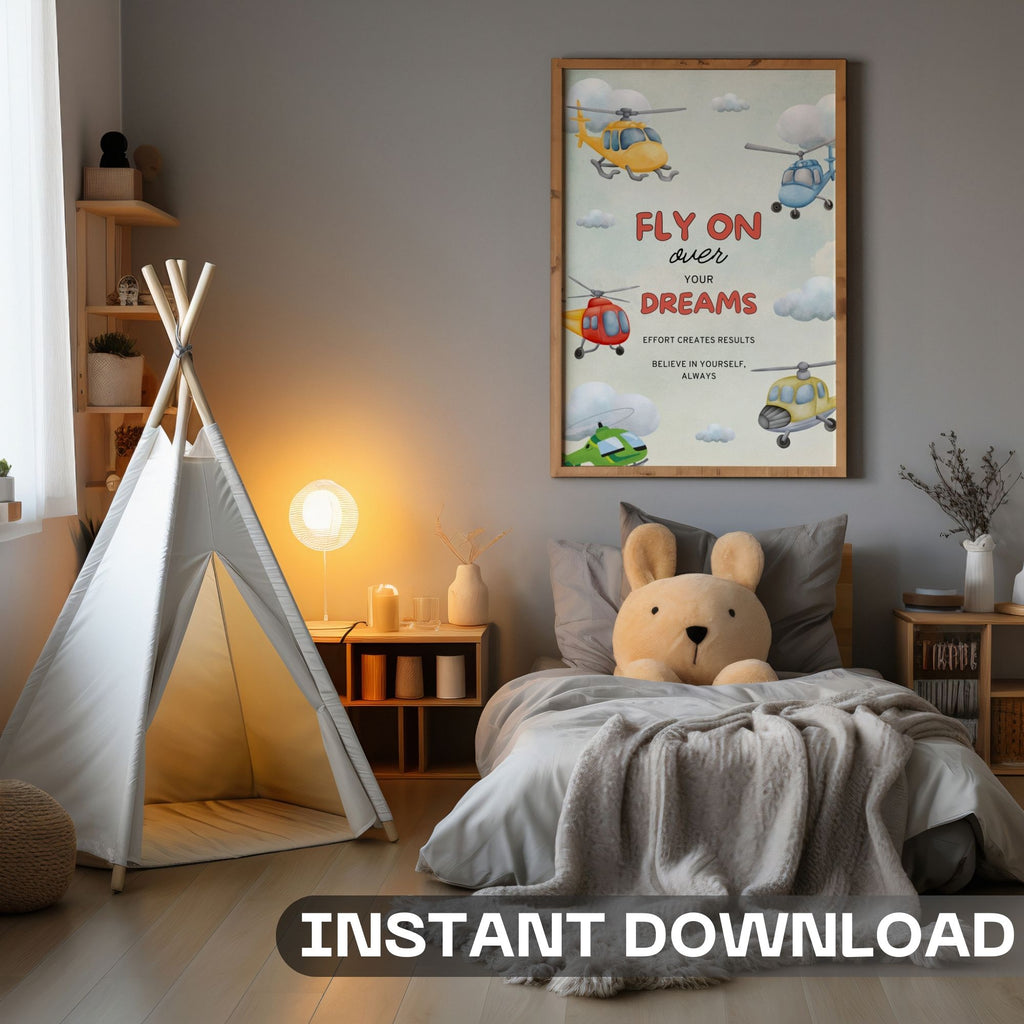 Fly On Over Your Dreams - Believe in Yourself Always Wall Art