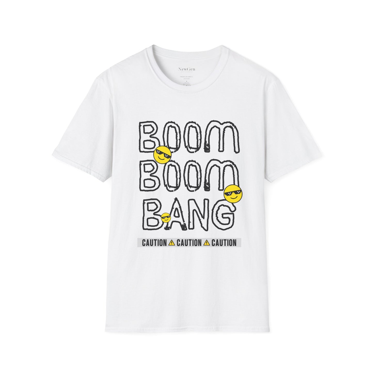 Boom Boom Bang - Funny Attitude Cool Emoji Statement Artwork Tee