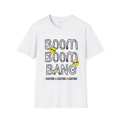 Boom Boom Bang - Funny Attitude Cool Emoji Statement Artwork Tee