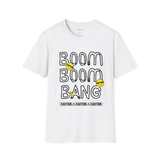 Boom Boom Bang - Funny Attitude Cool Emoji Statement Artwork Tee