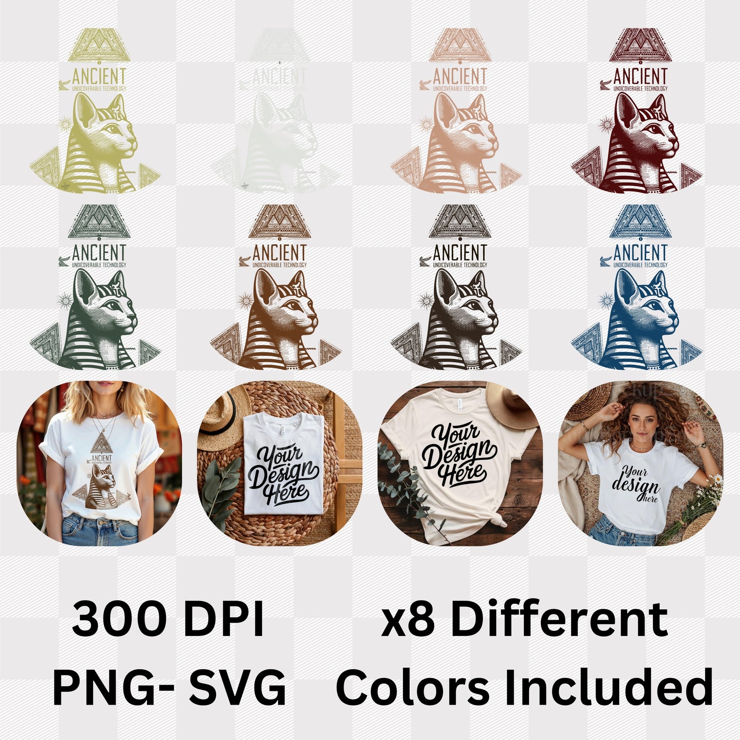 Ancient Undieverable Technology - Egyptian Cat Pyramid Mystery Statement Artwork