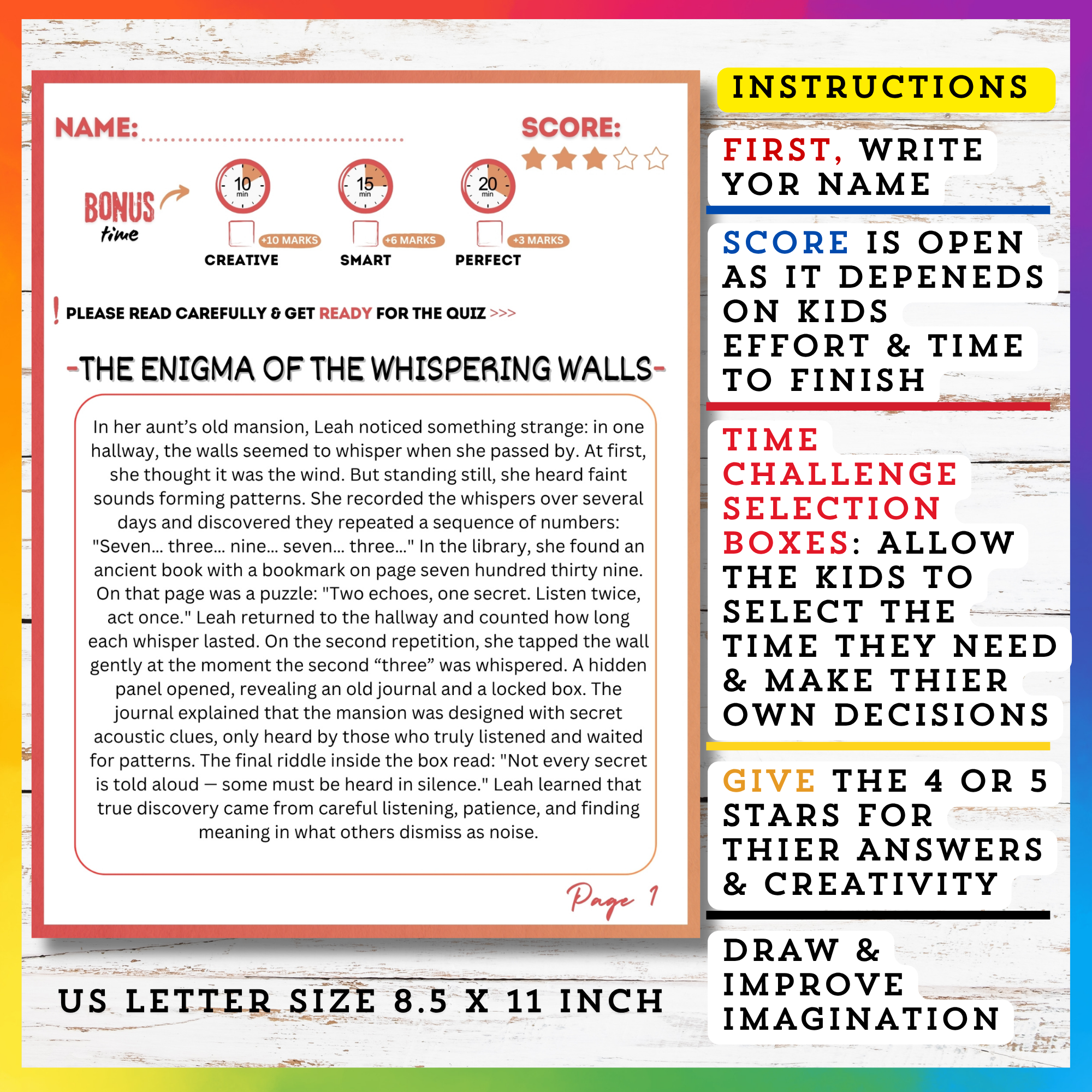 Mystery Reading Stories