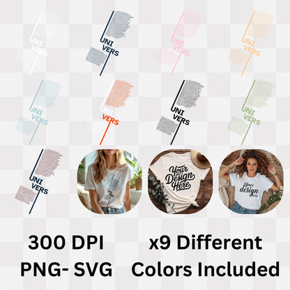 Uni Vers - Contemporary Typography Philosophy Exploration Statement Artwork