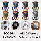 Boss Rider - Cool Pug Dog with Bandana and Sunglasses Biker Attitude Statement Artwork