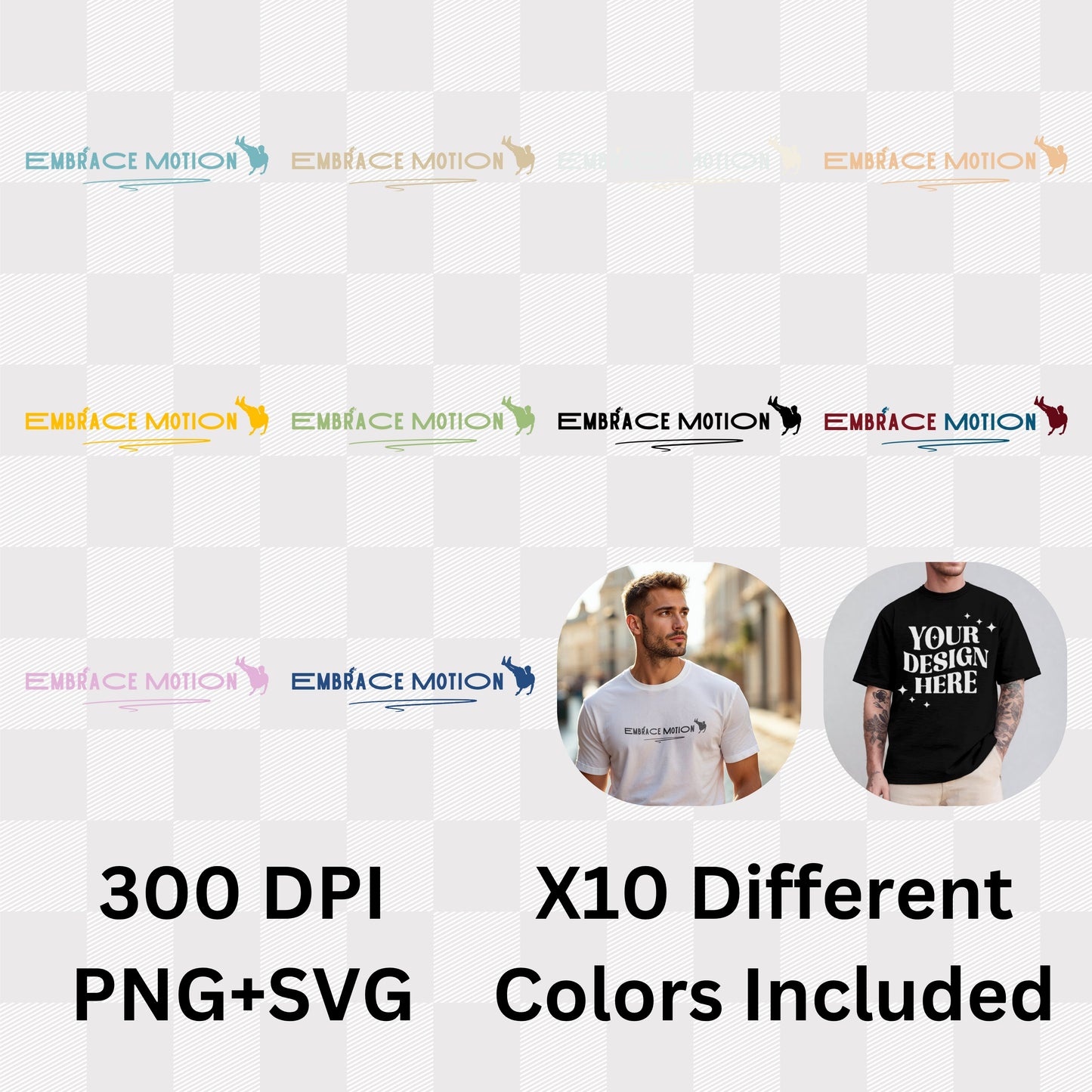 Embrace Motion - Minimalist Action Philosophy Statement Artwork