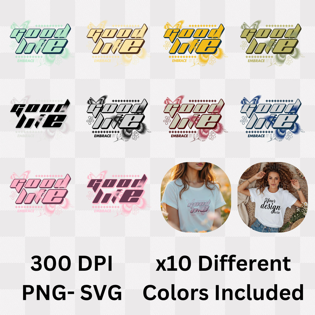 Good Life Embrace It - Y2K Bunny Aesthetic Gratitude Appreciation Statement