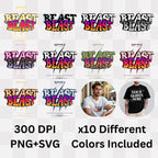 Just Like Beast - Bold Gradient Motivational Statement Artwork