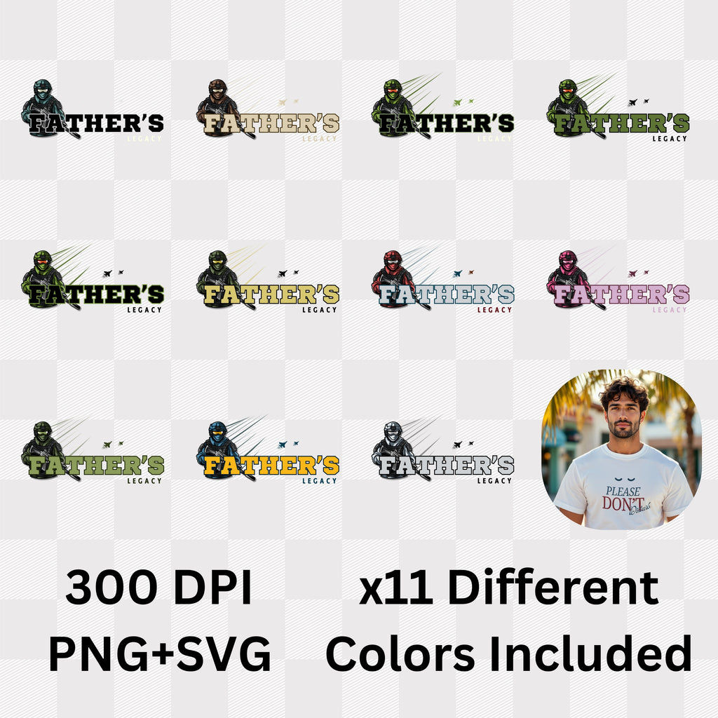 Father's Legacy - Military Tribute Statement Artwork