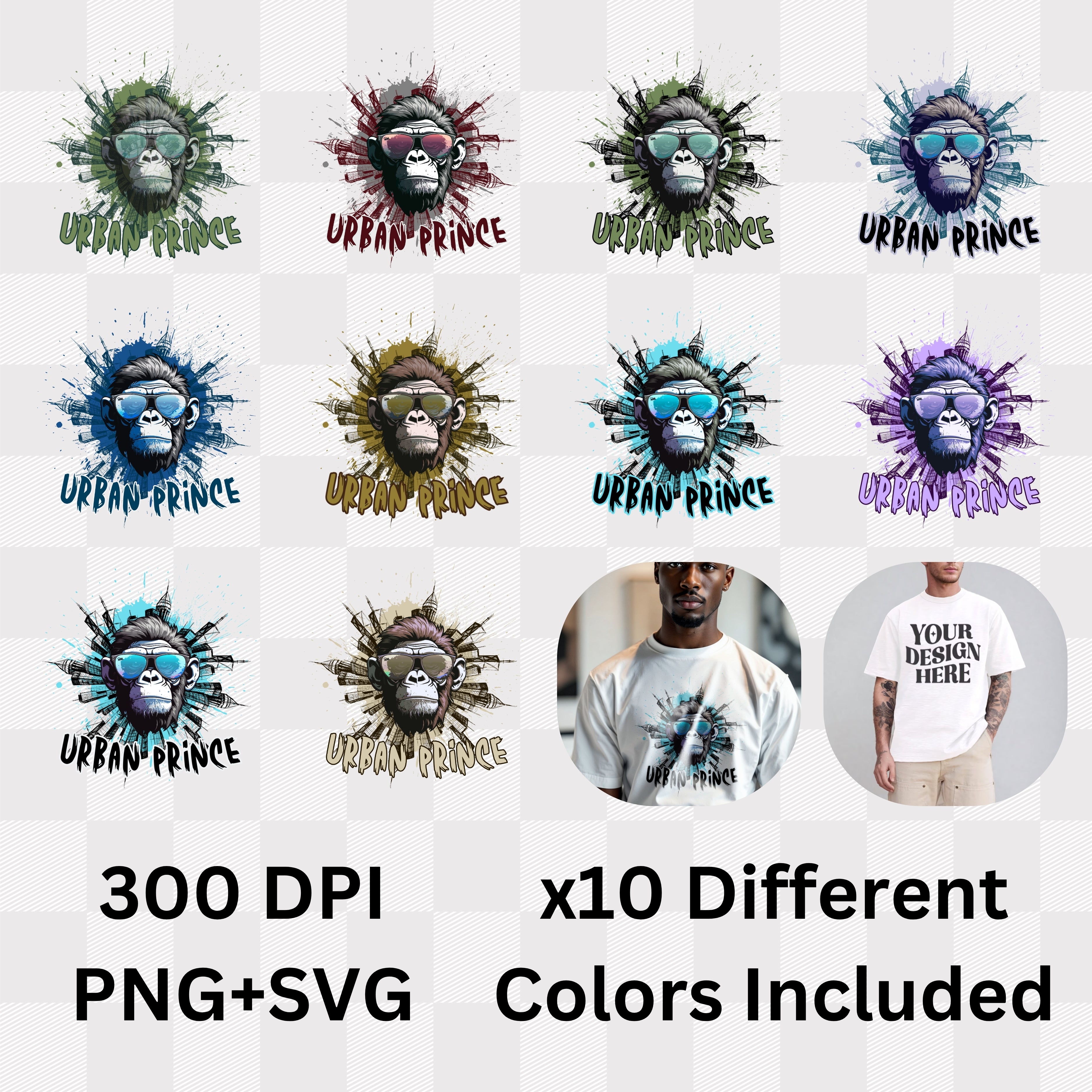 Urban Prince - Cool Monkey Street Royalty Statement Artwork