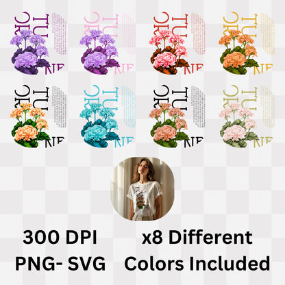 Fortune - Floral Botanical Typography Elegant Contemporary Statement Artwork