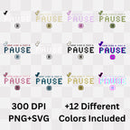 Game Over Is Just A Pause - Retro Gaming Motivational Statement Artwork