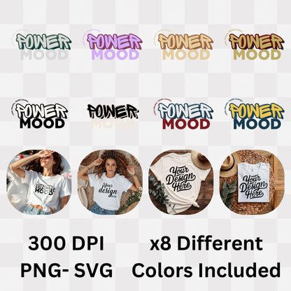 Power Mood Less Drama More Karma - Bold Graffiti Street Typography Statement Artwork