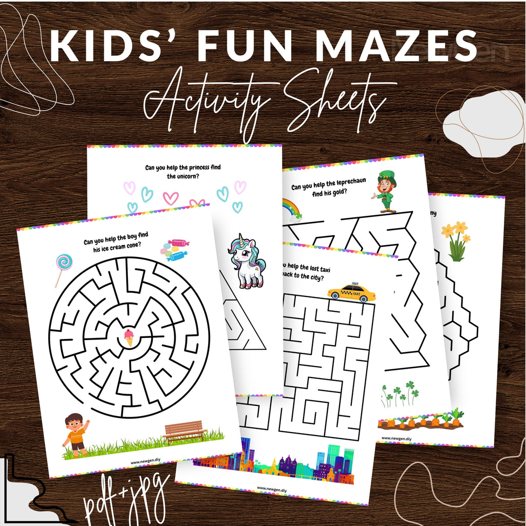 Kids Mazes Fun Printables Sheets