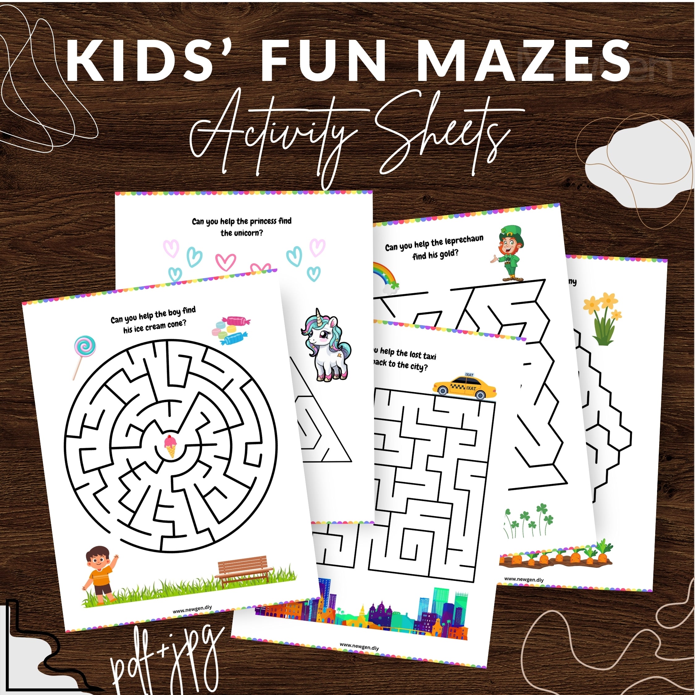 Kids Mazes Fun Printables Sheets
