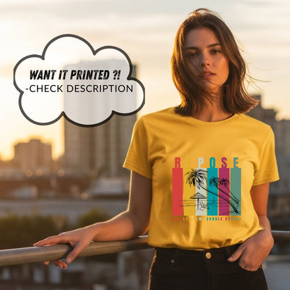 Repose - Retro Beach Mindfulness Breathwork Relaxation Wellness Statement Artwork