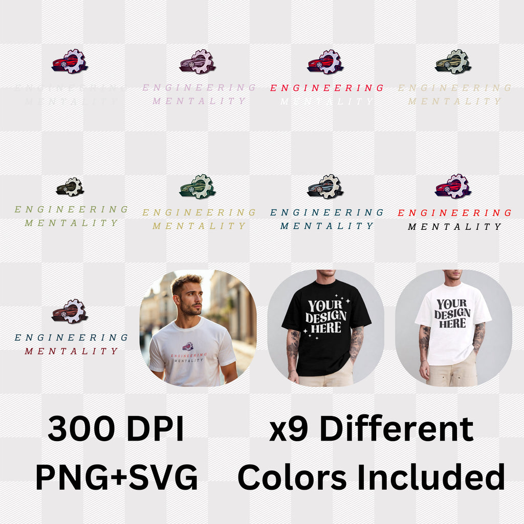 Engineering Mentality - Car Enthusiast Problem-Solving Statement Artwork