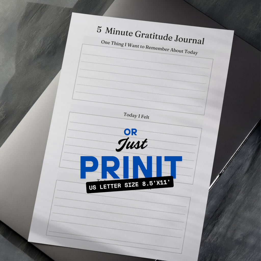 5 Minutes Gratitude Journal