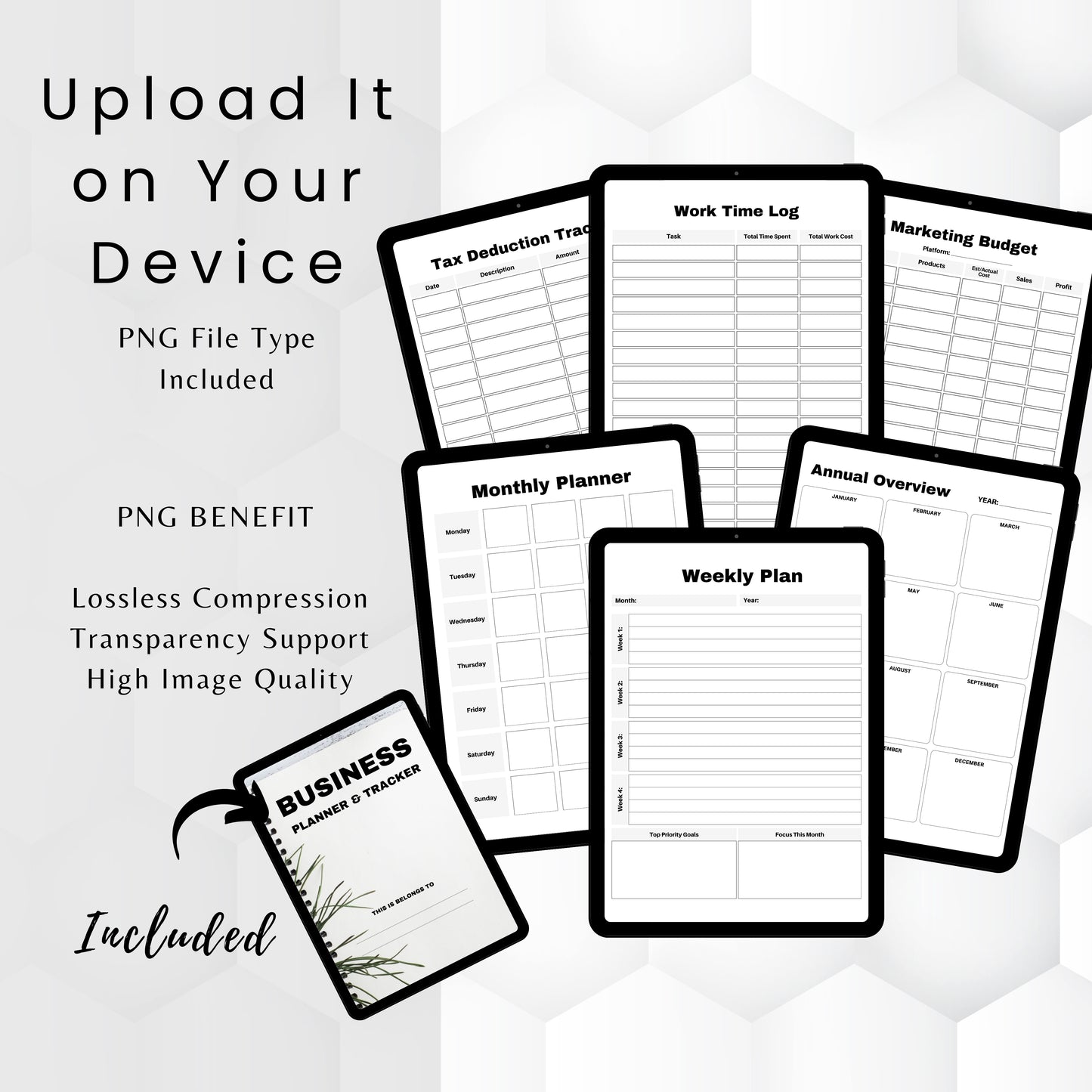 Business Planner & Tracker File Sheets