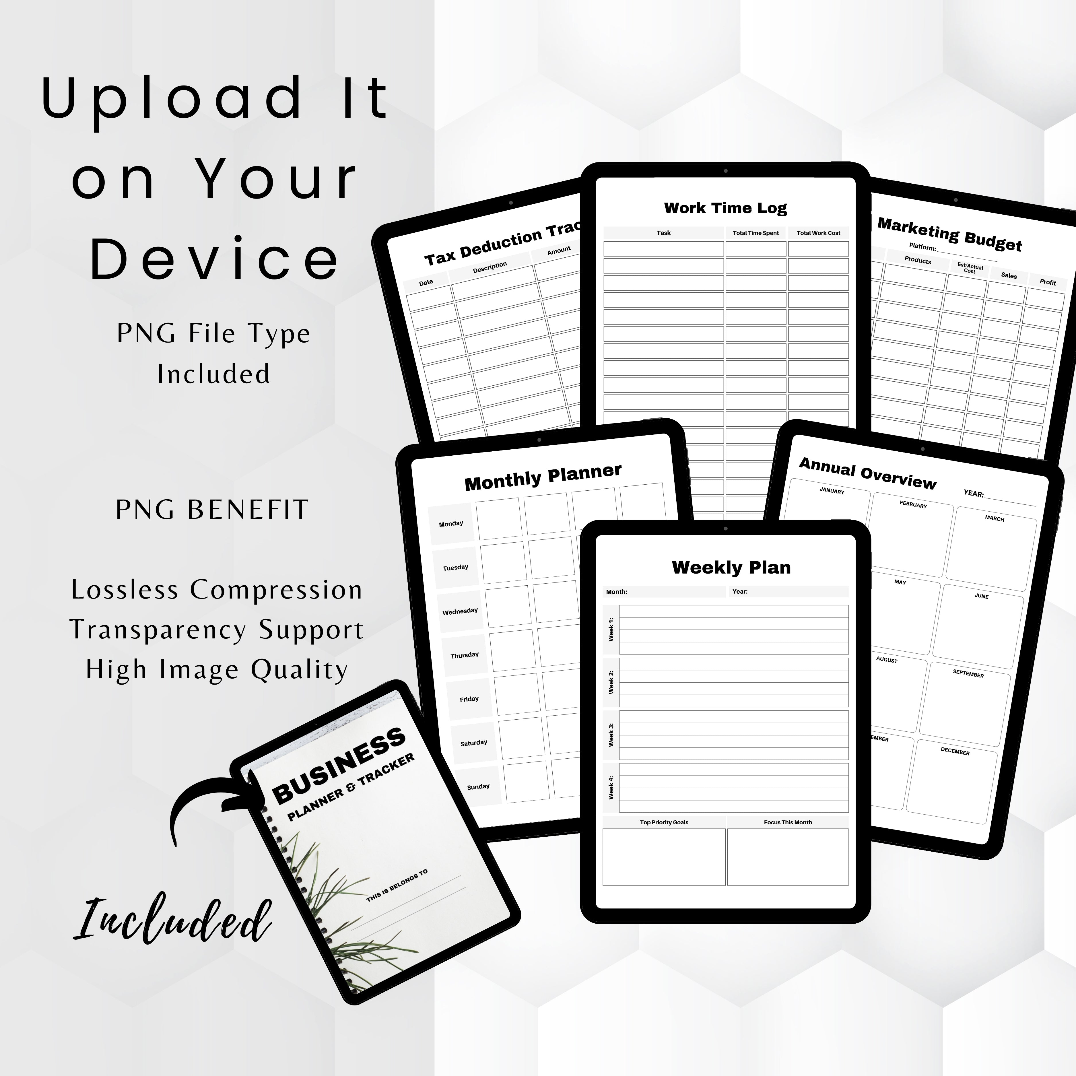 Business Planner & Tracker File Sheets