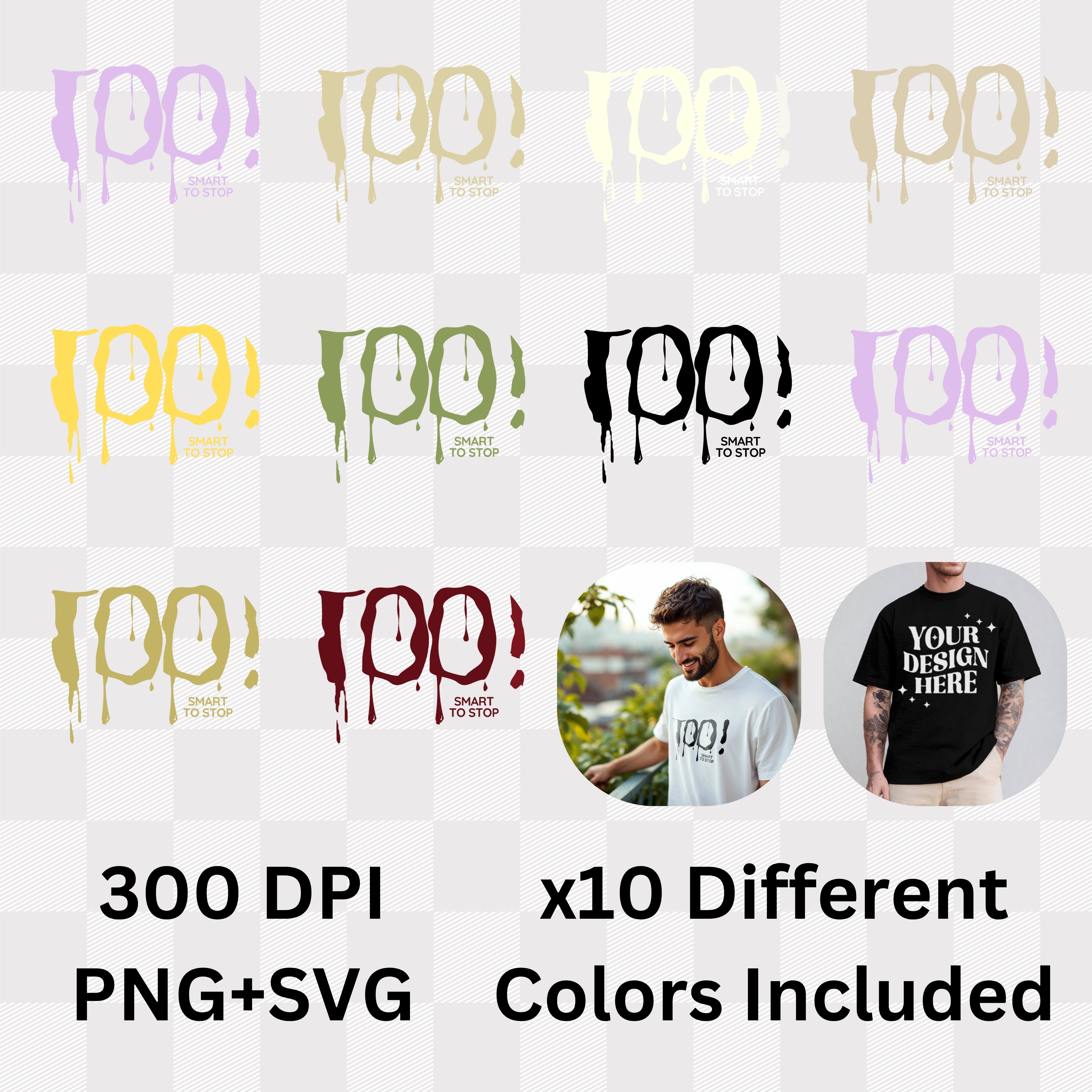 Too Smart To Stop - Horror Dripping Statement Artwork