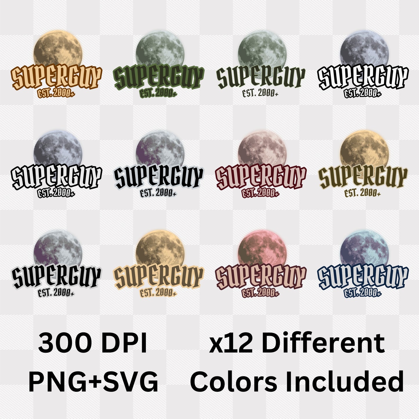 Superguy Est. 2000+ - Moon Vintage Statement Artwork